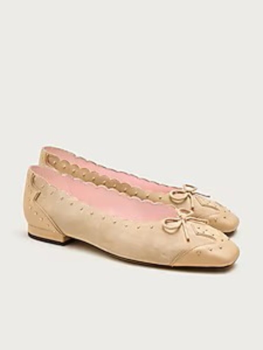 J.Crew Sophie ballet flats in studded suede and Italian leather - 10 1/2